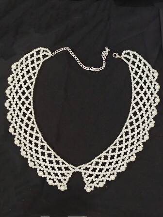 1pc Women's Elegant Handmade Faux Pearl Necklace, Gift For Her, Christmas Gift