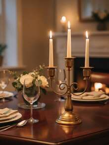 1PC European Vintage Iron Candle Holder/Candlestick Holders, Candlelight Dinner Shooting Props Candlelight Dinner Wedding Table Decoration,Room Decor/Home Decor/Table Decor/Wedding Candle Decor,Suitable For Weddings, Festivals, Tabletop Decorations For Home, Parties, Weddings,Best Friend Gift/Winter Gift,Thanksgiving Day/Christmas/Halloween