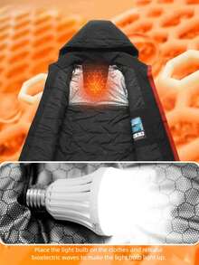 Men's New Graphene Windproof Waterproof Outdoor Padded Coat, Winter - Red - View 11