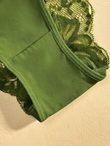 3pcs Women's Lace Trim Tie Front Bikini Panties, Soft & Smooth Fabric, Sexy Underwear - Multicolor - View 6