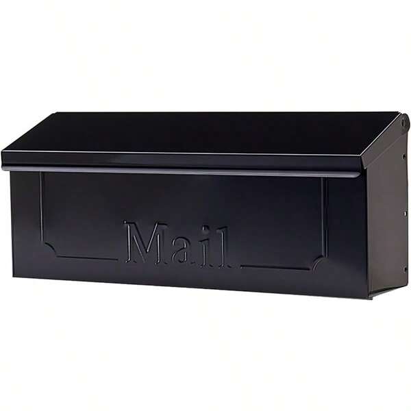 Townhouse Galvanized Steel WallMount Mailbox Black Small