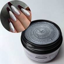 Jillnails 100克/50克 美甲延长胶 自流平延长胶 闪光亮片霓虹自然妆效 乳白色粉色美甲延长塑形 自流平中性胶 需使用UV/LED灯固化 - 彩色 - 查看 57