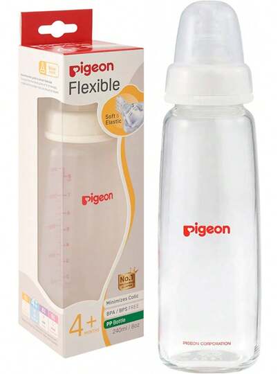 PALOMA| Biberones Recien Nacido Peristáltico| Biberones Anticolicos de Silicona Suave| Biberon Reduce Entrada de Aire - Superficie Mate para Agarre | Standard SofTouch para Bebé| 240 ml