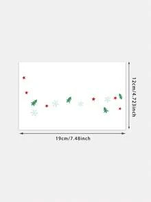 Một hình xăm trang trí mặt tạm thời chủ đề Giáng sinh - Hình cây thông Noel, ngôi sao, bông tuyết dễ thương, giữ được 3-5 ngày. - Nhiều màu - Xem 2