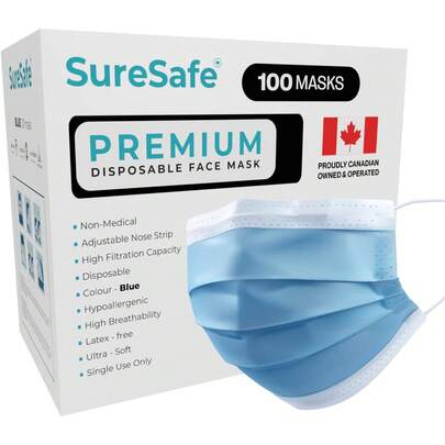 Premium Blue Mask - [100/200/400/2000PACK] Disposable Face Mask 3 Ply Face Mask With Ear Loop, High Filtration