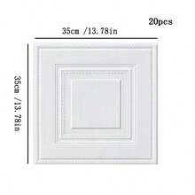10/20/30 片易撕 3D 网格泡沫墙纸 - 防水可水洗自粘乙烯基墙贴，适用于客厅、厨房、卧室、宿舍装饰 - 可修剪、可移除并粘贴在天花板上 - 彩色 - 查看 13