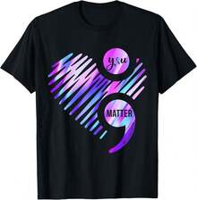 You Matter Suicide Prevention Awareness Teal & Purple Ribbon T-Shirt - màu đen - Xem 1