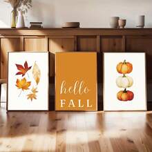 1/3件万圣节秋季语录 你好，这款秋季万圣节礼物南瓜挂画适合房间装饰、卧室、客厅、书房、走廊、墙面艺术悬挂装饰、印刷图片和海报（不含框） - 彩色 - 查看 13