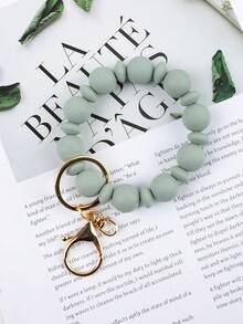 1个简约硅胶算盘珠手工串珠钥匙扣/包饰/钥匙查找器配件，送给朋友的礼物，汽车配件，书包配件，带证件夹的挂绳，汽车配件，包饰，圣诞节汽车配件，送给老师和姐妹的礼物创意 - 算盤 - 查看 27