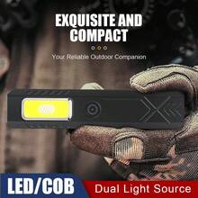 1pc LED/COB Dual Light Source Flashlight With Strong Magnet & Clip-On Design, 6 Modes Multi-Function Portable Work Light, Type-C Rechargeable For Camping Repair Emergency - Multicolor - View 4