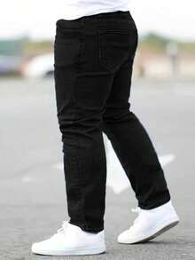 A Versatile Plus-Size Fall/Winter-Ready Jeans For The Office, Outings, And Casual Wear - Black - View 5