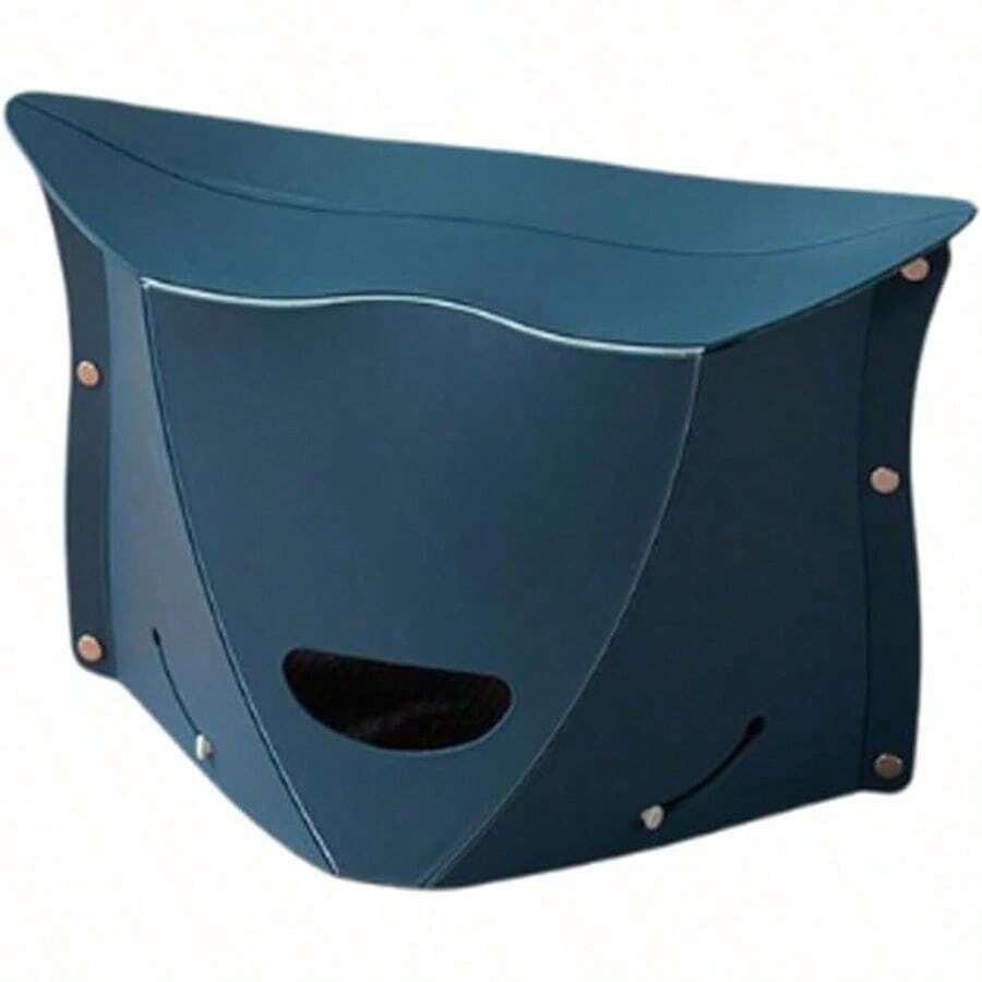 Folding Portable Camping Hiking Stool With Handbag Function - Lightweight Collapsable Travel Chairs For BBQ Library And Backpacking - Outdoor Ultralight Mini Step Stool Foldable Blue Large