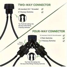 滴灌系统，自动灌溉系统，温室/花园/庭院/草坪浇水喷洒系统，带1/4英寸灌溉管的微滴灌套管 - 彩色 - 查看 3