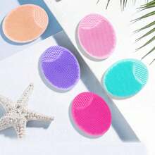 1/3Pcs Facial Cleanser, Mini Handheld Oval Scrubber Massage Brush With Hair Water, Deep Cleansing Cleanser, Gentle Exfoliating And Massaging Facial Cleanser Skin Care Facial Tool, Travel Items, Wedding, Christmas Party, Mom Gift, Home, Room, Home Decor, Christmas Gift, Mom Gift, Birthday - Nhiều màu - Xem 3