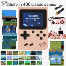 YiYi 1 szt. Macaron Mini 400-w-1 Konsola do gier 1020 mAh Bateria Przenośna Retro Klasyczna Gra Przenośna Kolorowa Konsola do Gier Retro Maszyna Do Gier (1 Gracz/2 Graczy)