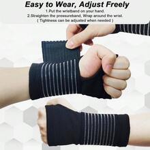 2 Pack Wrist Brace, Compression Wrist Support Splint Women Men, Adjustable Wrist Strap Compression Wraps Fit Right Left Hand Fitness, Carpal Tunnel, Tendonitis, Wrist - Initial - View 3