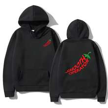 Smooth Operator Carlos Sainz Racer Chili Print Hoodie Fashion Streetwear Sportswear Pullover Hooded Graphic Casual Tops - 黑色 - 查看 1