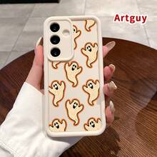 Funda para teléfono  Galaxy S25 Ultra S24 Plus S23 S22, patrón de Feliz Halloween, marco de TPU resistente a los arañazos y a las caídas, cubierta protectora a prueba de golpes, regalo para chicas - Colores mixtos - Ver 5