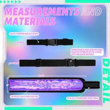 Summer Rave Fan Holster Rave Fan Holder Folding Hand Pouch Foldable Sleeves With Waist Belt Thigh Party - 彩虹色風格 - 查看 5
