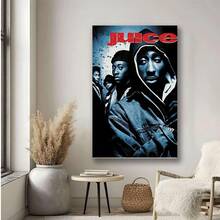Framed   Juice Movie Poster Movie Print, Hip Hop Movie Posters, Canvas Wall Art, Room Decor, Home Decor, Art Poster For Gift, Office Decor - 框架 - 查看 3
