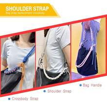 DAOSUN Paracord Rope Purse Straps Replacement Crossbody For Handbags, Adjustable Braided Bag Shoulder Strap{Inchcolor_nameinch:InchGrayinch} - 灰色的 - 查看 3