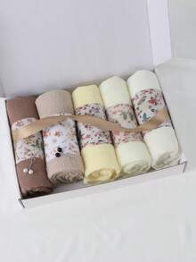 1 Box Women's Solid Color Chiffon Modal Hijab Headscarf, Casual Scarf, Viscose Headscarf, Hijab Accessories, Scarves For Women, Jersey Hijab Ribbons Decor, Multi-Colors Available, Versatile Head Wrap & Long Scarf, Can Be Used As Gifts (5 Hijabs + 2 Silk Scarf Clips) For Dress