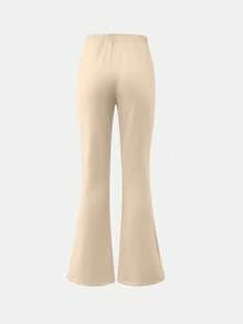 2pcs/Set Teen Girls' Butterfly Print Short Sleeve T-Shirt And Flare Pants Outfit, Spring/Summer - Apricot - View 7