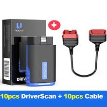 MUCAR DriverScan OBD2 Escáner Bluetooth, herramienta de escaneo bidireccional Nivel OE Todos los sistemas Diagnóstico 15 Función de servicio - 10 piezas con cable - Ver 1