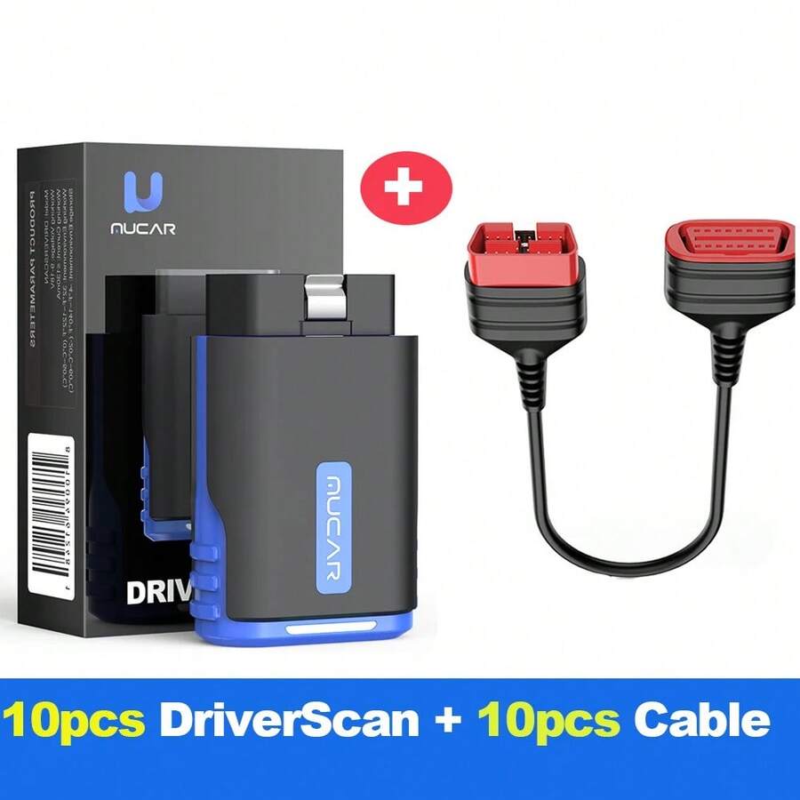 MUCAR DriverScan OBD2 Escáner Bluetooth, herramienta de escaneo bidireccional Nivel OE Todos los sistemas Diagnóstico 15 Función de servicio - 10 piezas con cable - Ver 1