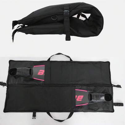 Foldable Carry-On Fin Bag, Portable Diving Fins Bag, C4 Long Fins Bag, V3 Compact Diving Equipment Storage Bag, Carbon Fiber & Fiberglass Fin Carrying Case