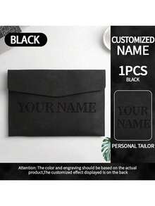 Customized Engraved A4 Document Folder - Magnetic Closure, Waterproof Faux Leather Material, Large Capacity, Suitable For Business Office Storage, Ideal For Exams And File Storage, Also A Perfect Personalized Gift For Birthday, Christmas, Men's Day, Women's Day - Multicolor - View 10