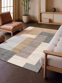1pc Luxury Fashion Style Indoor Decorative Carpet, New Faux Wool Material Indoor Rug, Living Room Carpet, Sofa Carpet, Bedroom Carpet, Anti-Slip Bedside Mat, Dining Room & Kitchen Carpet, Office Chair Pad, Entryway Doormat, Outdoor Picnic Mat, Outdoor Camping Blanket - Multicolor 1 - View 11