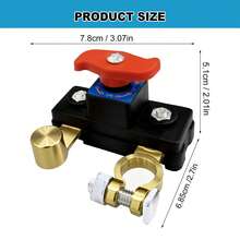 12V/24V Car Battery Disconnect Switch Isolator, Car Battery Power Terminal Connection Switch, Automotive Truck Boat RV Accessories, Anti-Discharge Leakage Protector - Multicolor - View 4