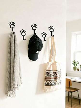 1pc Fashion Metal Key Holder Rack - Wall Mount, Rust Resistant Key Hooks For Home, Coat, Hat, Towel, Kitchen, Bathroom - Easy Installation For Door, Umbrella, Raincoat, Bag