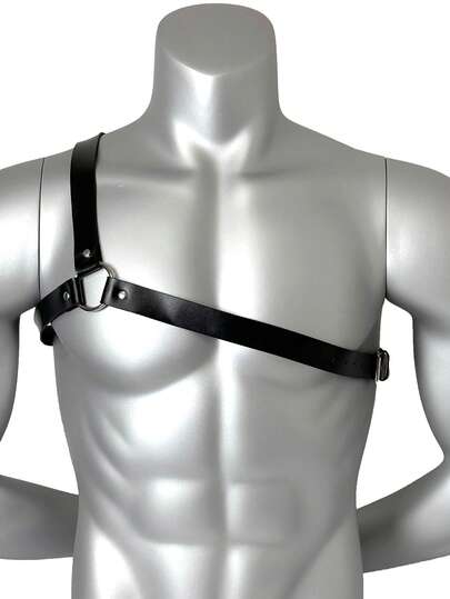 Suspensórios de couro PU para homens, cinto suspensório masculino da moda, arnês para fantasia rave, acessórios sensuais masculinos