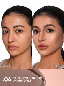 JUDYDOLL LIQUID CONTOUR & UNDER EYE BRIGHTENING DUO, Hydrating Highlighter & Brightening Concealer Duo, Suitable For Beginners And Daily Wear, Doesn't Cake Or Crease - #04 TRUNG BÌNH VỚI TÔNG MÀU TRUNG TÍNH - Xem 2