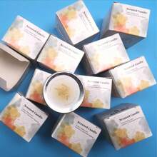 Set de 12 velas perfumadas de cera vegetal sin humo, 6 fragancias surtidas en lata de metal, adecuadas para decoración del hogar, sueño, yoga, meditación y relajación - Blanco - Ver 10