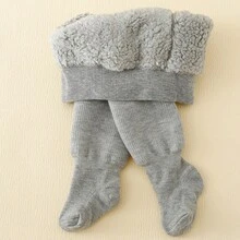 1 par de mallas para niños, leggings para bebés y niños pequeños, leggings de invierno gruesos y cálidos para niñas - Multicolor - Ver 13
