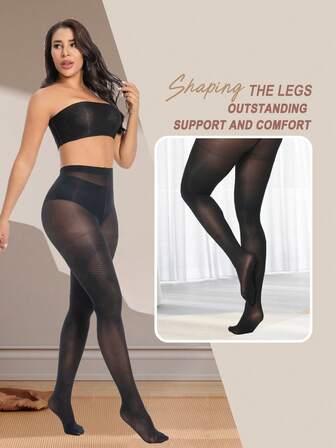 Dam Halvgenomskinliga Sexiga Strumpbyxor Med Hög Midja Andningsbara Och Mjuka Strumpbyxor