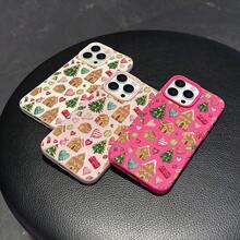 Teléfono con textura de cuero con patrones de pantalla completa, compatible con 11/12/13/14/15/16/17/Pro/Pro/Plus/. Vacaciones con tu novio o amigos. - Rosa - Ver 8