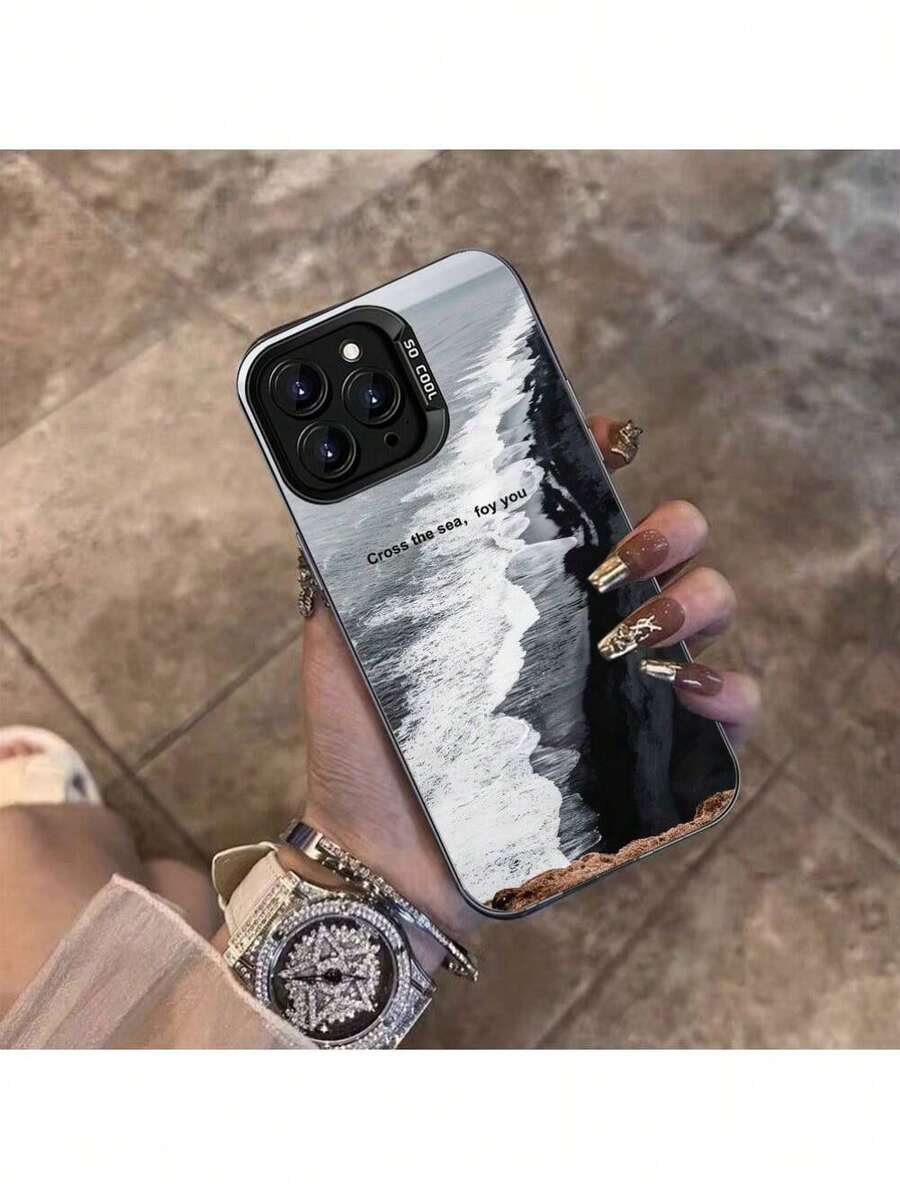 Durable Protective Case For Various Models With A Realistic Beach Landscape And A Soft-Touch Rigid Exterior. - 彩色 - 查看 1