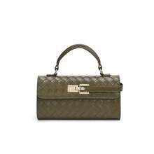 JW Small Elegant Textured Woven Shoulder Handbag, Crossbody Bag, Casual Chic Versatile For Daily Wear, Travel, Evening, Shopping - Olive Green - View 5