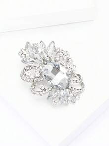 Trâm cài áo đính đá sang trọng dành cho nữ, nam nữ, ghim hoa thủy tinh thanh lịch, phụ kiện cưới, trâm cài áo, phụ kiện tiệc tùng/quà tặng huy hiệu tụ họp bạn bè - Kính cỡ trung (0022) - Xem 5