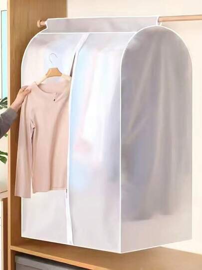 1ชิ้น ถุงคลุมเสื้อผ้าขนาดใหญ่พิเศษ ระบายอากาศได้ดี พร้อมซิปเต็มตัว - ที่เก็บเสื้อผ้าในตู้เสื้อผ้า กันความชื้น, กันน้ำ, กันความชื้น และกันฝุ่น, ผ้าคลุมกันฝุ่นสามมิติ, ถุงเก็บฝุ่นความจุขนาดใหญ่, สำหรับสูท, เดรสและชุดคลุม, ถุงกันน้ำ, ถุงเก็บของ, ที่จัดระเบียบเสื้อผ้า, ที่เก็บเสื้อผ้า, ถุงใส่เสื้อผ้า, ลูกบาศก์บรรจุของ, สิ่งจำเป็นสำหรับการเดินทาง