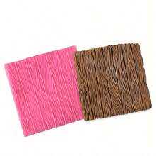 Wood Grain Bark Silicone Mold, Bark Texture Cake Decorating Mould, Candy Chocolate Polymer Clay Impression Pad, Cupcake Wrapper