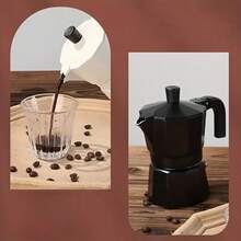 铝制摩卡壶，时尚咖啡机，炉灶式意式咖啡机，炉灶咖啡壶，快速均匀加热，小巧便携，适合家庭和办公室使用，3杯容量，家用咖啡机，办公咖啡机