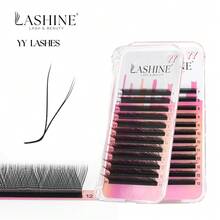 Lashine 12 Reihen YY 3D 4D 5DW Form 0,07 mm Wimpern 2D 3D 4D 5DW Vorgeformte Fächerwimpern 0,07 C/D Krümmung Natürlich Weich Hochwertige Einzelwimpern - L - Übersicht 4