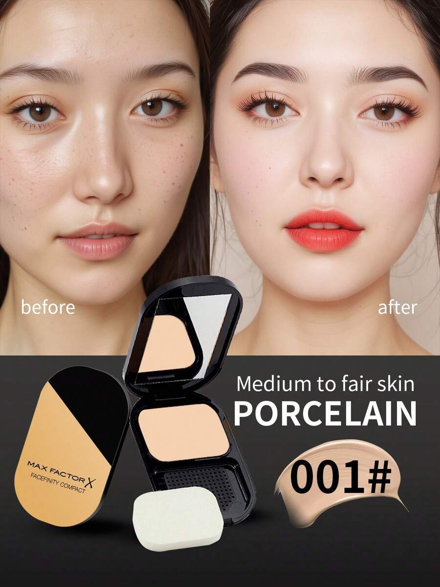 Max Factor Facefinity Polvo Compacto de Base 10g - 001 Porcelana - 001 Porcelana - Ver 1