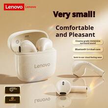 Lenovo EA166 Bluetooth Wireless Earbuds: Wireless Semi-In-Ear, High-Quality Sound, Ultra-Long Battery Life, Compact Design - Moon Rock White - View 2
