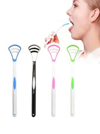 1pc Tongue Scraper, For Cleaning Tongue Coating, Eliminating Bad Breath, Odor Removal, Oral Hygiene, Fresh Breath, Ideal Oral Care & Halitosis Reduction Tool, Tongue Cleaner, Tongue Care Scraper, Maintain Oral Hygiene, Essential For Daily Care, Travel Essential, Suitable For Living Room, Home, Bedroom, Bathroom, Home Decor, Travel Supplies, Wedding, Party, Birthday, Men's Gift, Parent's Gift, Friend's Gift, New Year Gift, Accessory